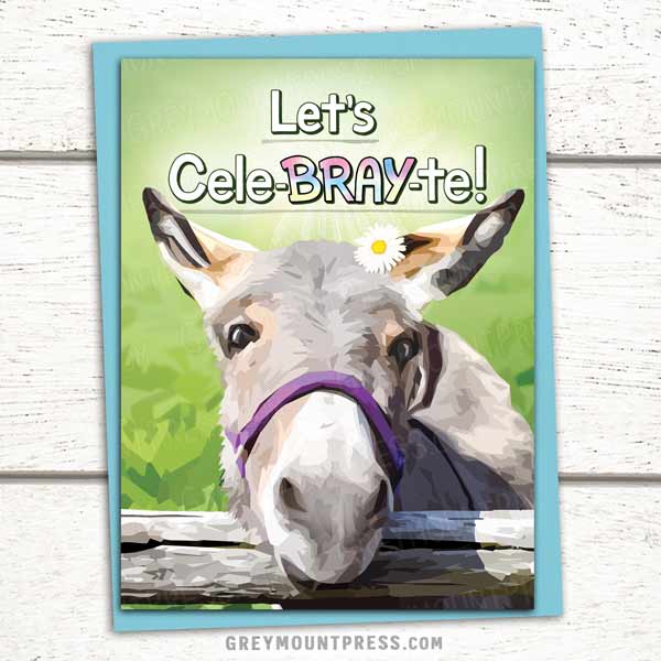 happy birthday donkey card